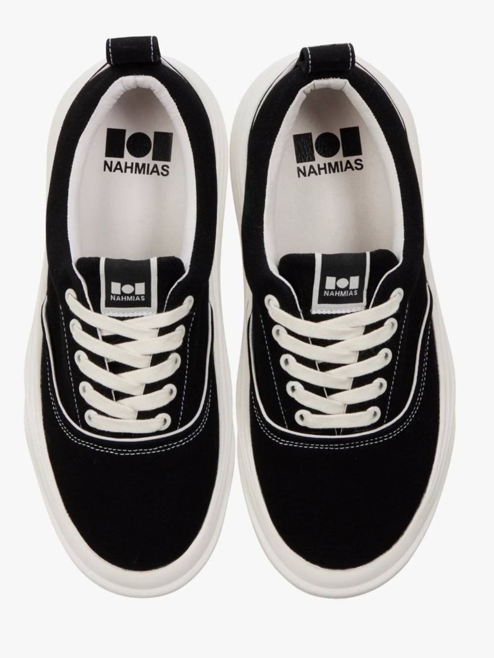 Nahmias Men's Black Canvas‎ Low-Top Sneakers